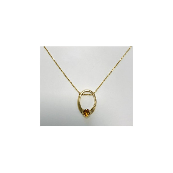 Collier or 750/1000e Saphir Jaune Diamants